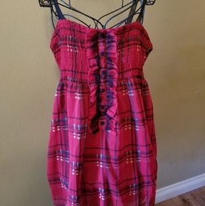 Plaid babydoll top